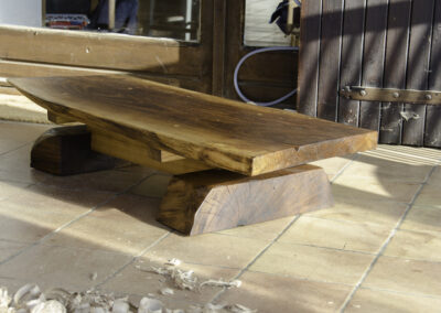 Table basse n°0 Orme/Noyer